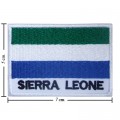 Sierra Leone Nation Flag Style-2 Embroidered Sew On Patch