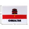 Gibraltar Nation Flag Style-2 Embroidered Sew On Patch