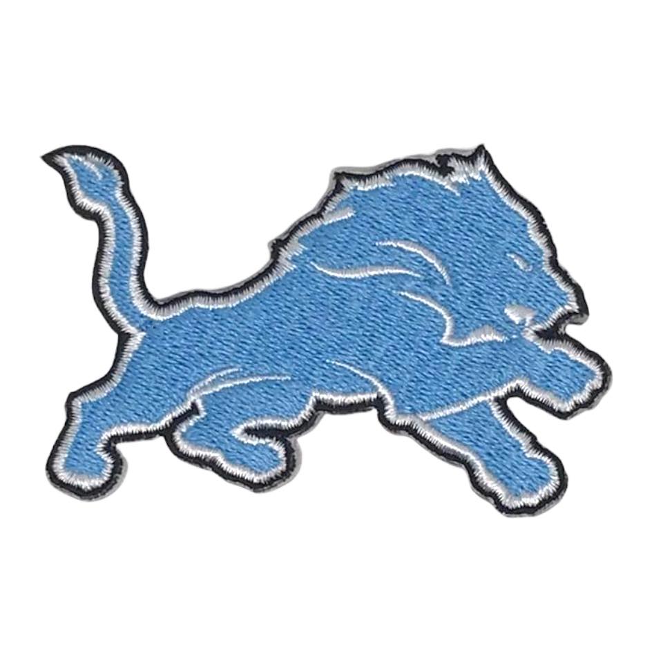 4 Detroit Lions Iron On Patch Lion Facing Left Very Nice Rare