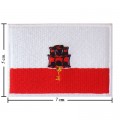 Gibraltar Nation Flag Style-1 Embroidered Sew On Patch