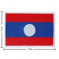 Laos Nation Flag Style-1 Embroidered Sew On Patch